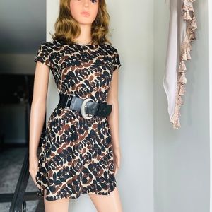 Handmade Brown Leaf Pattern Dress